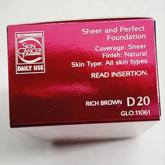 New Shiseido Sheer & Perfect Foundation D20 Board Spectrum SPF18 30ml 1FL - Picture 2 of 5